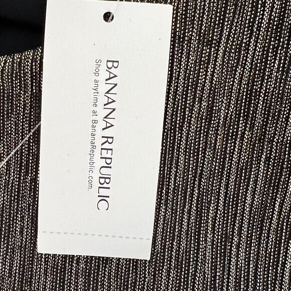 Banana Republic Metallic High-Low Dress Size 6 Gold Mix New - Picture 11 of 11